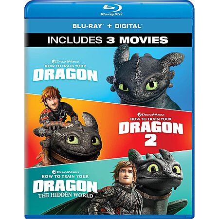 How to Train Your Dragon: 3-Movie Collection - Blu-ray + Digital $10.99 Amazon.com