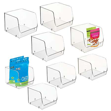 iDESIGN Stacking Open Front Pantry Bins, 8-piece Set $47.99 Free Shipping Costco.com