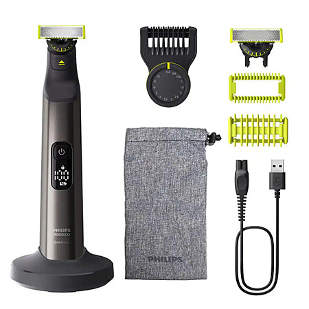 Philips Norelco - OneBlade 360 Pro Hybrid Face & Body Electric Trimmer QP6552/70 - Black $52.99 Bestbuy.com