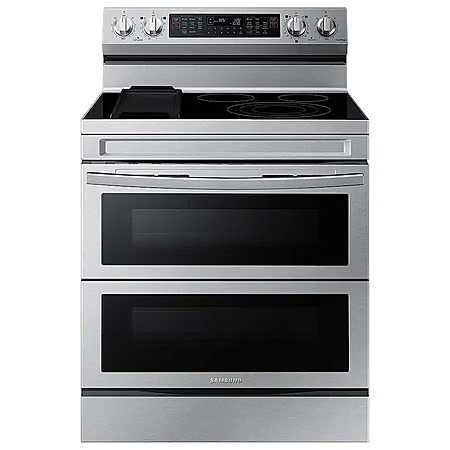 Samsung - 30 in. Wide 5 Elements 6.3 cu. ft. Smart Freestanding Electric Range with Flex Duo, No-Preheat Air Fry & Griddle - Stainless Steel $999.99 Bestbuy.com