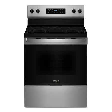 Whirlpool - 30 in. Wide 5 elements 5.3 cu. ft. Freestanding Electric Range with Cooktop Flexibility - Stainless Steel $549.99 Bestbuy.com