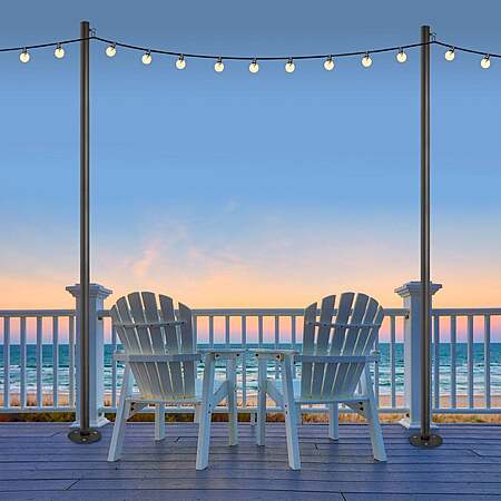 Excello Global Products 10 ft. String Light Pole, 2-pack $64.99 Free Shipping Costco.com