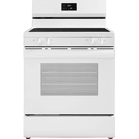 Insignia™ - 30 in. Wide 4 Elements 5.3 Cu. Ft. Freestanding Electric Range with Dual-Size Burner and Storage Drawer - White $599.99 Bestbuy.com