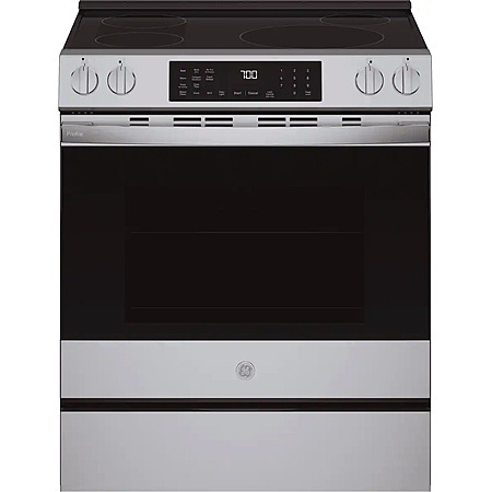 GE Profile - 30 in. Wide 4 Element 5.3 Cu. Ft. Slide-In Electric Induction Convection Range with Air Fry and EasyWash Oven Tray - Stainless Steel $1099.99 Bestbuy.com