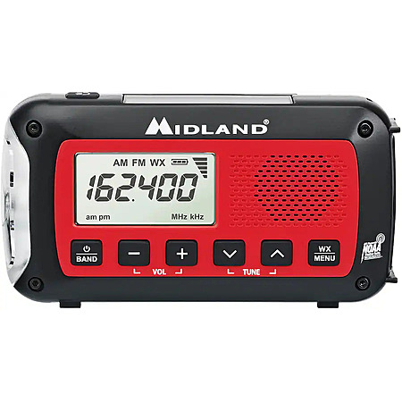 Midland - Emergency Crank Weather Alert Radio - Red/Black $47.99 Bestbuy.com