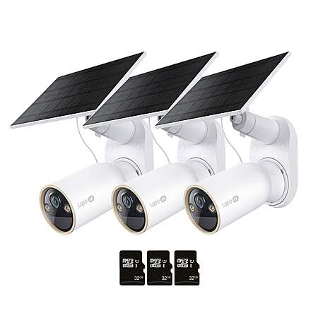 TP-Link Tapo 4K Wireless Solar Security Camera, microSD Included, No Fees, 3-pack $249.99 free shipping Costco.com