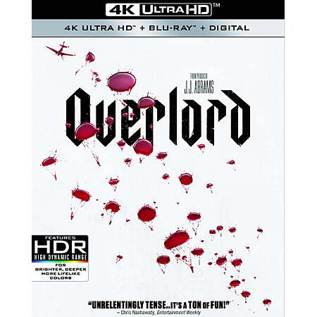 Overlord 4K UHD + Blu Ray + Digital $13.79 Walmart.com