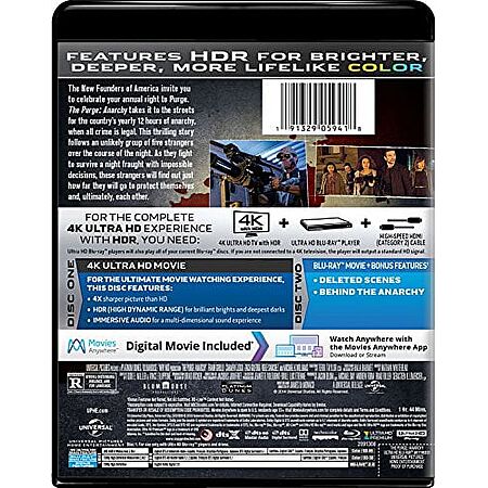 The Purge: Anarchy (4K Ultra HD + Blu-ray + Digital Copy) $12.99 Walmart.com