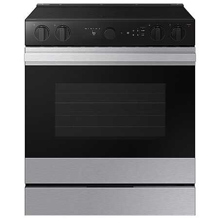 Samsung - 30 in. Wide 5 Elements Bespoke Smart Slide-In Electric Range 6.3 cu. ft. with Air Sous Vide & Air Fry - Stainless Steel $849.99 Bestbuy.com