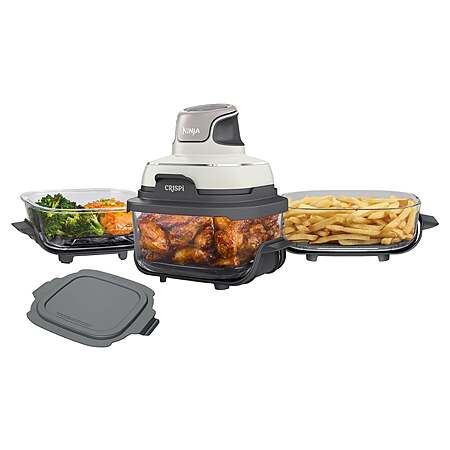 Ninja Crispi 5-in-1 Portable Glass Air Fry Cooking System, 3 Containers ...