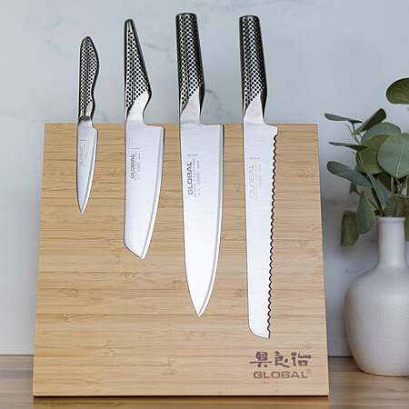Global Bitoku 5-piece Classic Chef Essentials Knife Set $159.99 Made in Japan free Shipping Costco.com