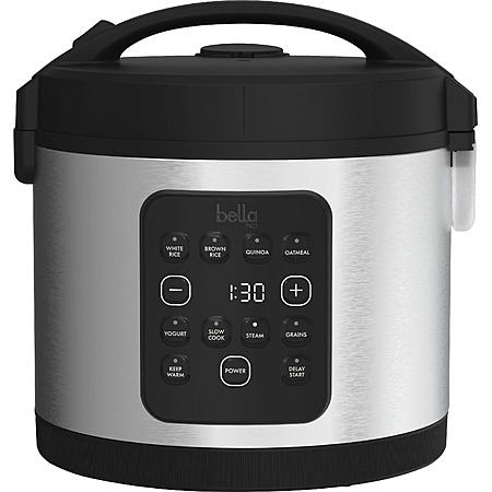 bella PRO - 20-Cup Digital Rice Cooker - Stainless Steel $34.99 Bestbuy.com