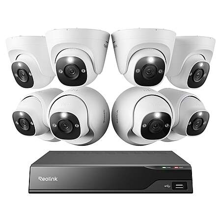 Reolink 12 Channel 4K PoE + Wi-Fi NVR Security System 4TB, 8 Wired Dome Cameras $599.99 Free Shipping Costco.com