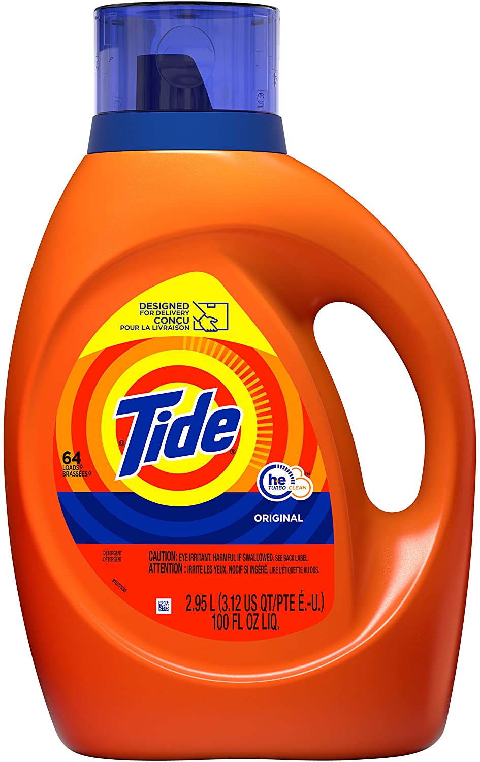 Tide Laundry Detergent Liquid, Original Scent, HE Turbo Clean, 100 Fl Oz $10.32