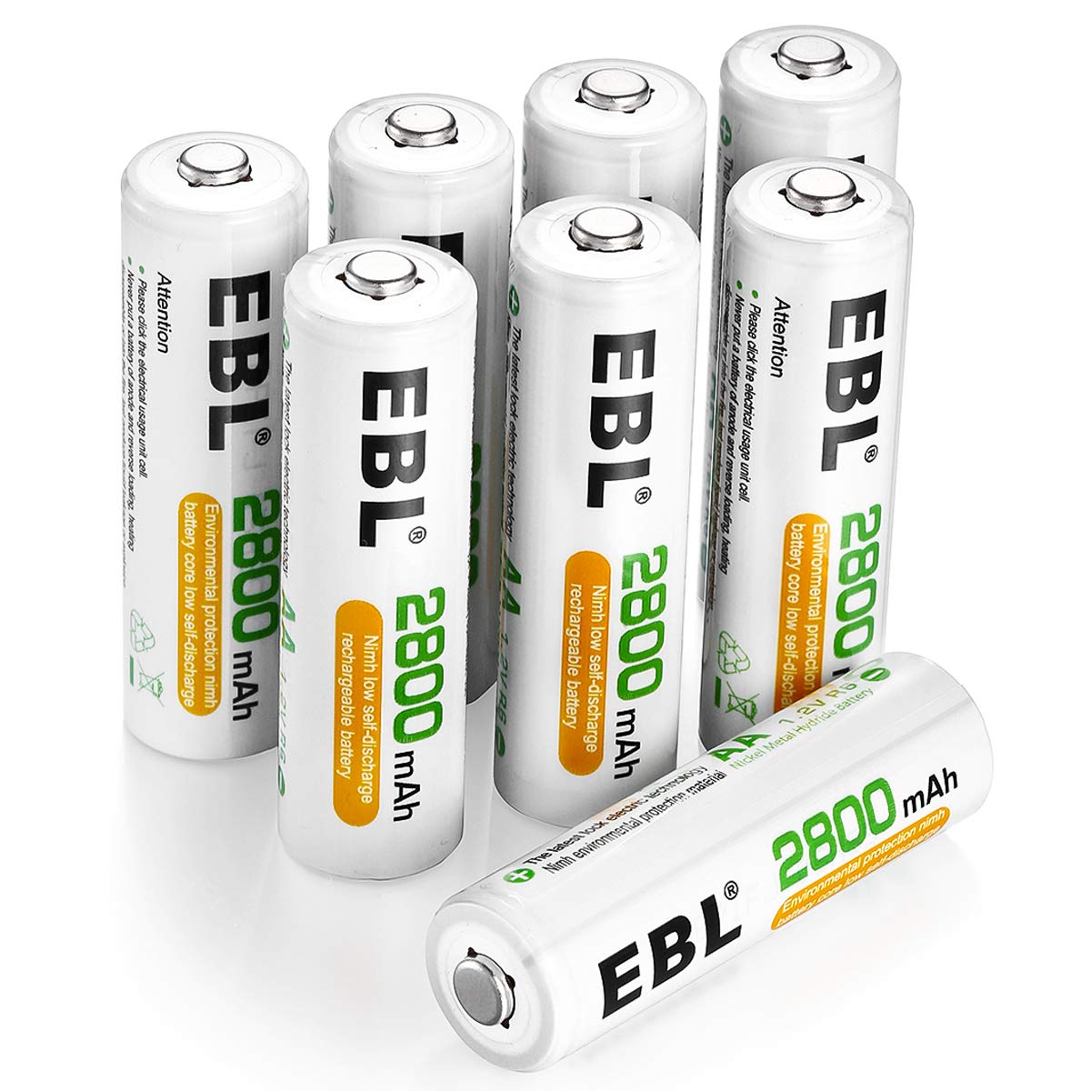 EBL Rechargeable batteries AA 16count 2800mah -  $26.46. AAA 8 count - $10.99