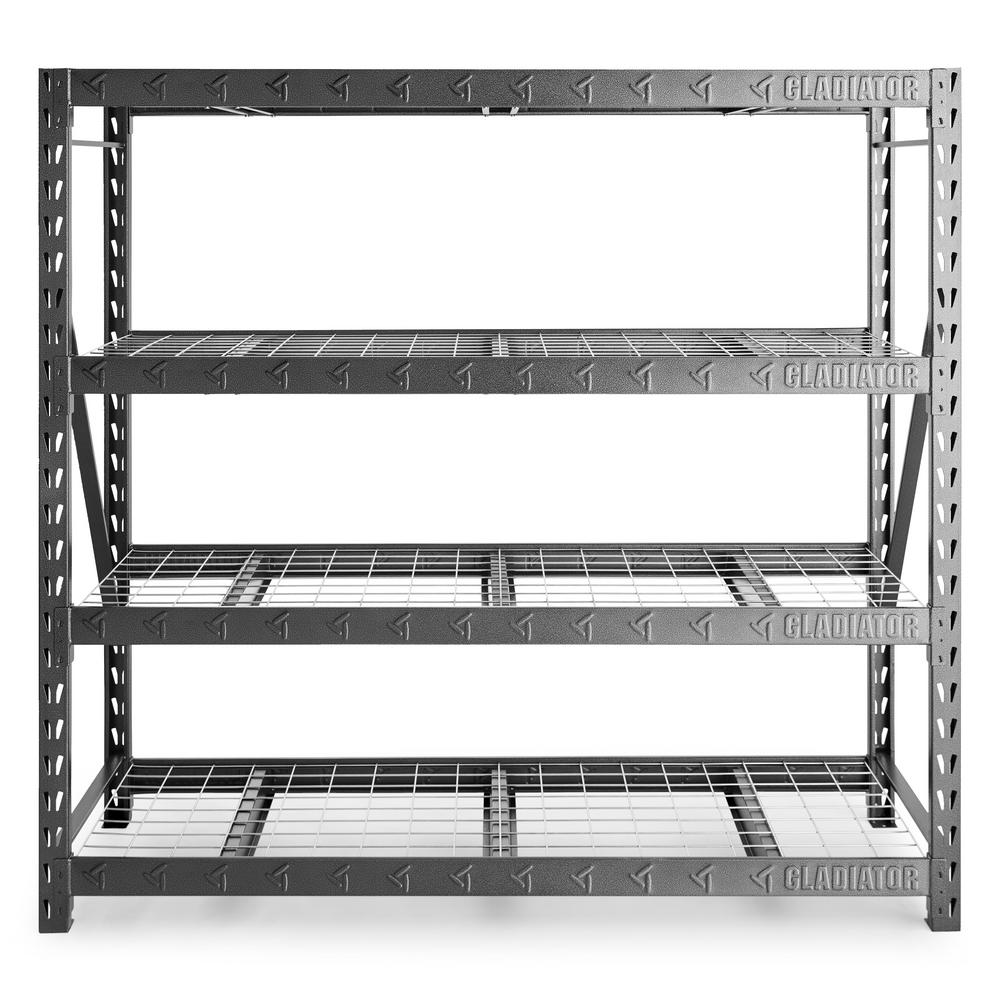 Gladiator 77" Wide Heavy Duty Rack with Four 24" Deep Shelves $137.99