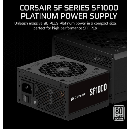 Corsair SF1000 1000W 80 Plus Platinum SFX Power Supply ATX 3.1 Certified Refurb
