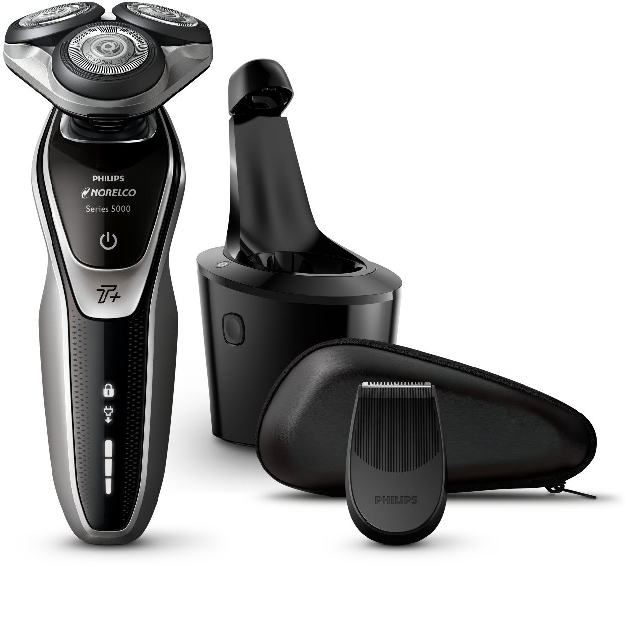 Philips Norelco Electric Shaver 5750, Wet & Dry, S5660/84, with Turbo+ mode, Precision Trimmer, and SmartClean $83.99