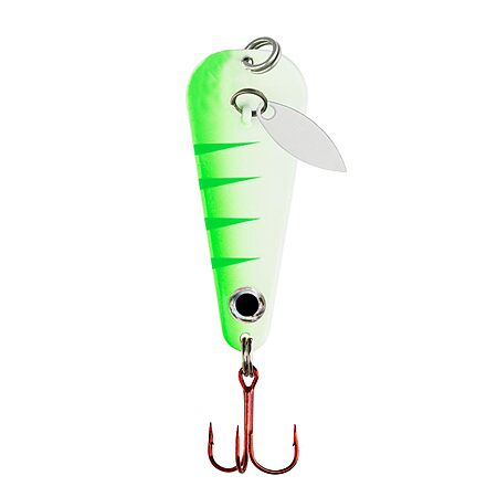Northland Tackle Ice Fishing Thumper Spoon, Stamped Brass Flutter Spoon Ice Fishing Lure for Walleye, Crappie, & More, 10 Colors, UV Glo Perch, 1/4 Oz $2.15