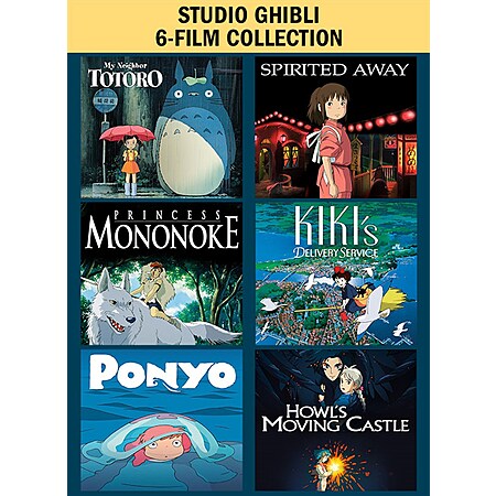 6-Film Studio Ghibli Collection: Spirited Away, Princess Mononoke, Totoro, Ponyo $25 & More (Digital HD)