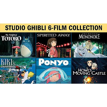 6-Film Studio Ghibli Collection: Spirited Away, Princess Mononoke, Totoro, Ponyo & More (Digital HD) $24.99