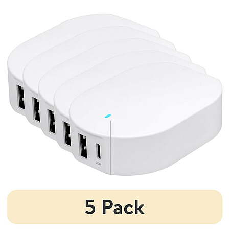 Pack of 5 USB-C/USB-A Chargers for $16.88!