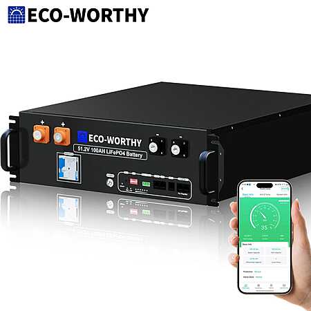 ECO-WORTHY 48V 100Ah LiFePO4 Server Rack Battery w/ Bluetooth $570 + Free S&H