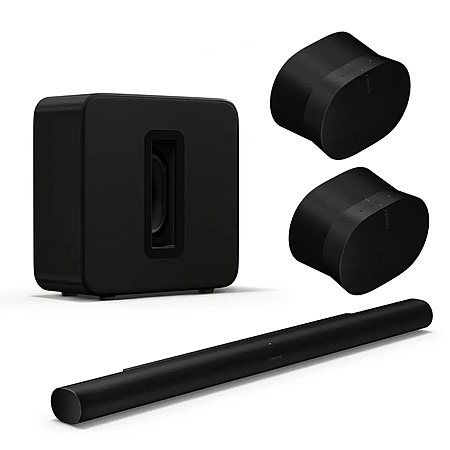Sonos: Arc Ultra Soundbar + Sub 4 + 2x Era 300 BT Speakers (Black or White) $1999