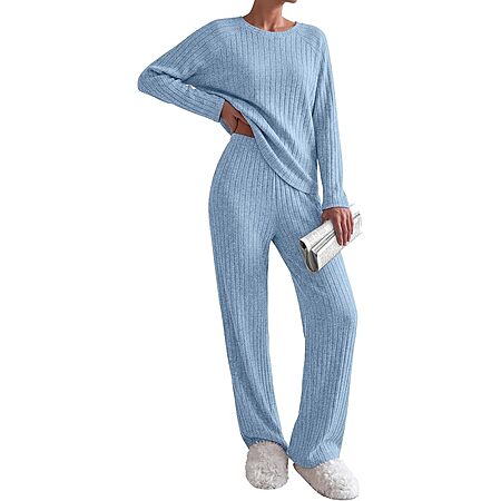 Ekouaer Women's Long Sleeve Casual Pajama Fall Sleepwear Set (Various)