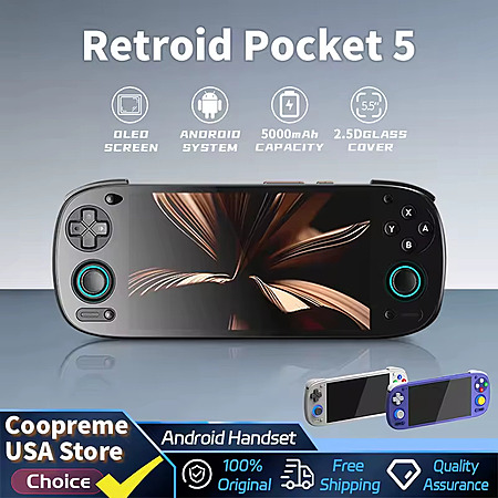 128GB Retroid Pocket 5 Handheld Game Console (Black) $165.90 + Free S&H