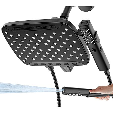 10" JDO 2-in-1 Dual Rainfall & Handheld Shower Head Combo w/ 7 Spray Modes $37 + Free S&H