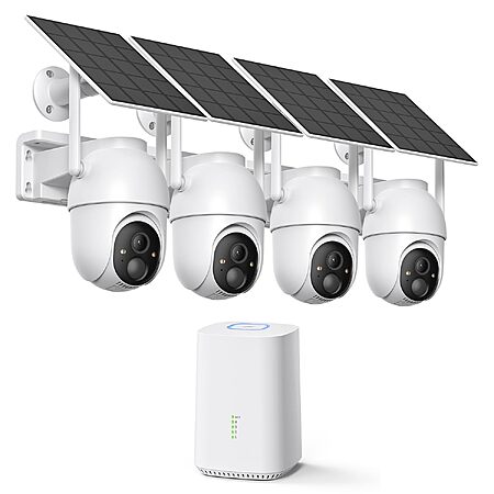 4-Cam ELYSOO 2K/4MP Home Security Solar Camera System w/ 64GB Local Storage $130 + Free S&H