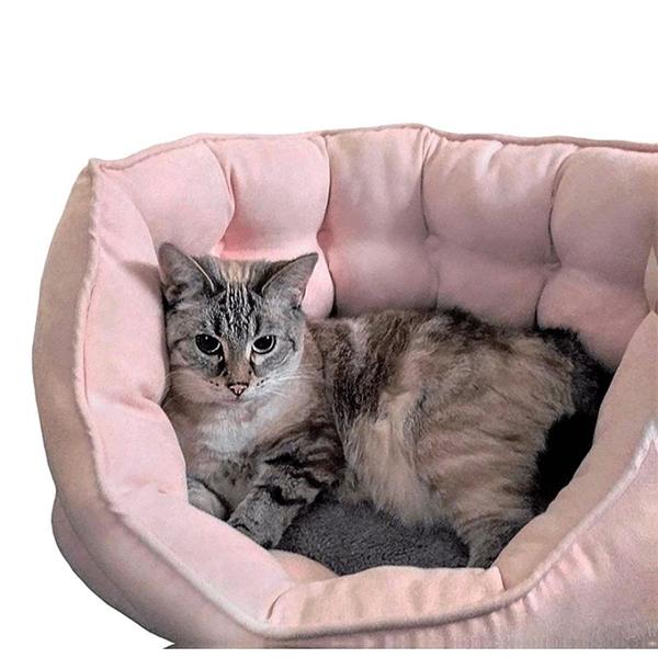 Duke and Darling Pink Quilted Plush Pet Bed $19.99