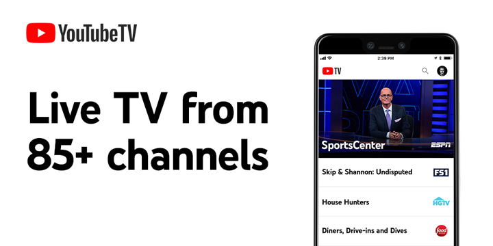 Youtube TV - Free Trial - 2 Weeks Free - Ends 8/16