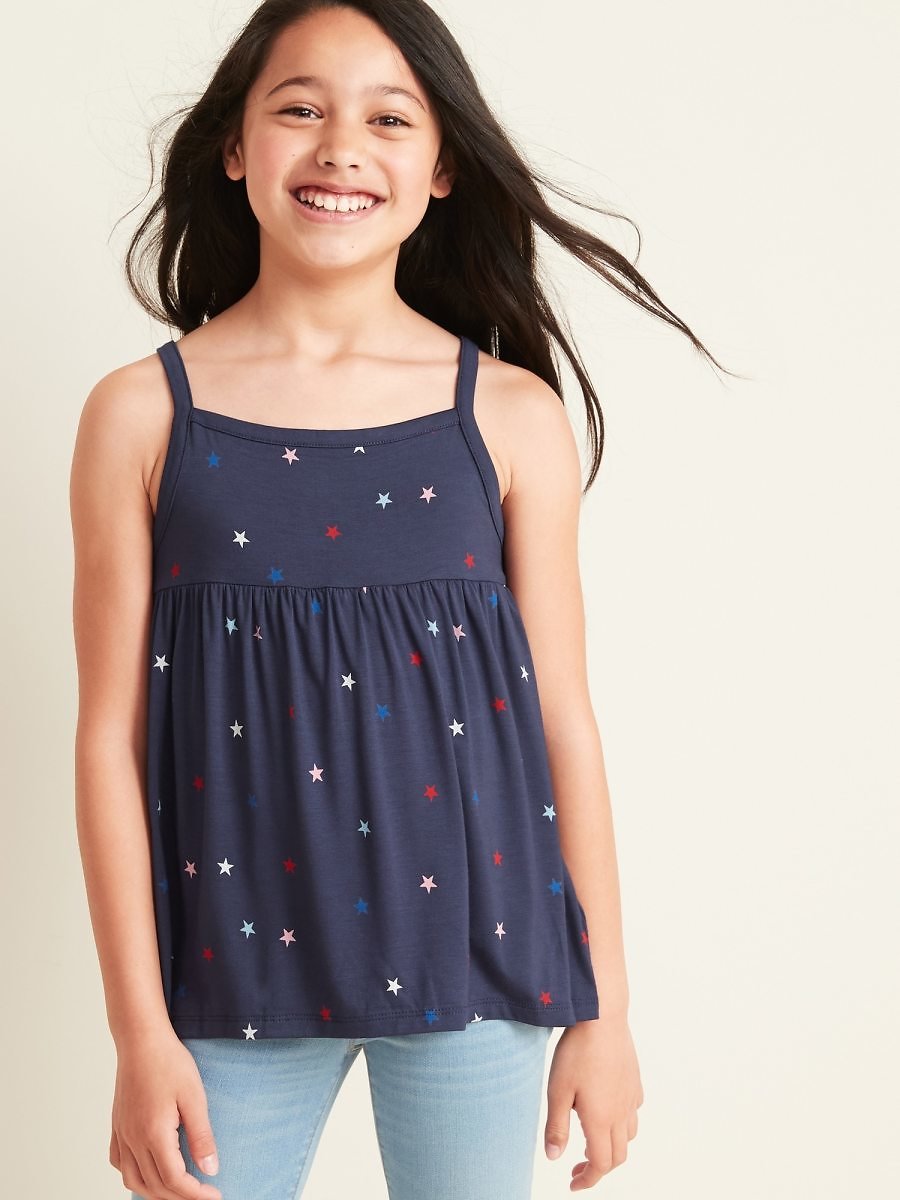Patterned Jersey Sleeveless Top for Girls $6.97