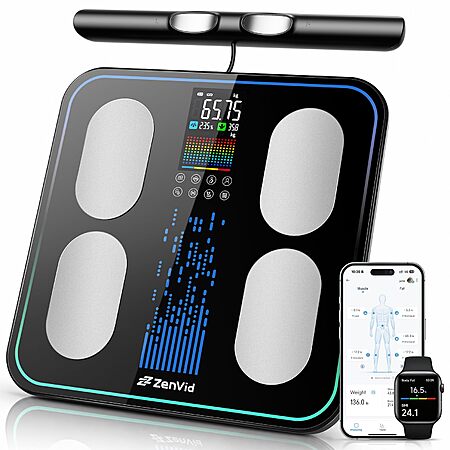 ZenVid 8-Electrode Smart Body Fat Scale, Dual-Frequency BIA Body Analyzer