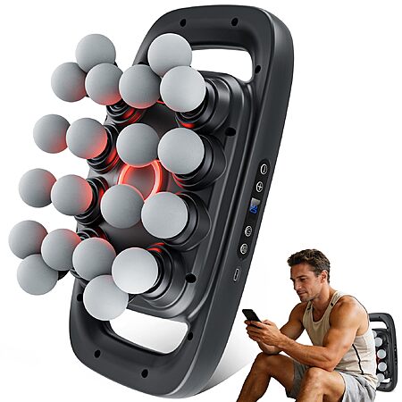 Beown 20 Head Massage Gun Deep Tissue, Muscle Massager w/ 3 Modes & 30 Intensity Levels for Legs, Waist, Back, Neck, Portable Percussion Massage Gun for Pain Relief $30.99