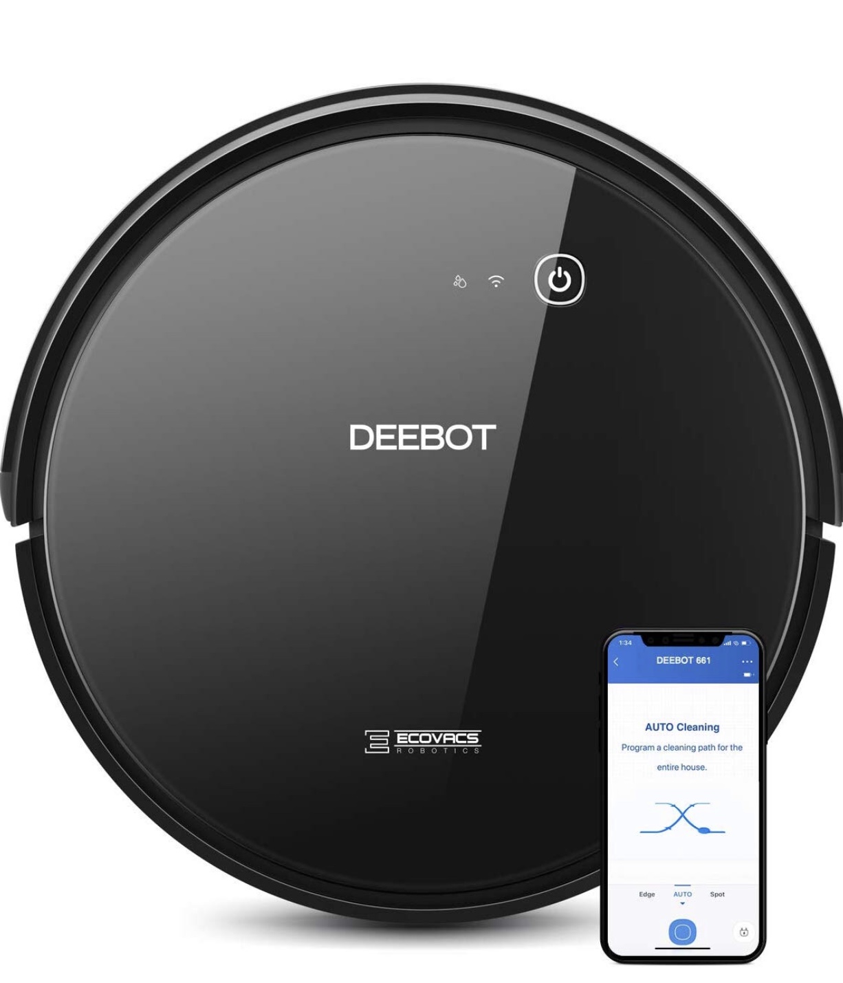 ECOVACS DEEBOT 661 Robotic Vacuum Cleaner - $189.99