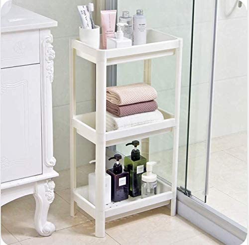 Flowmist 3 Tier Slim Rolling Organizer Storage Cart Rolling Laundry Cart Bathroom Shelves Organizer Bathroom Laundry Pantry Kitchen Narrow Places 40% off Amazon Prime $16.79