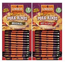 Lowrey's Bacon Curls Microwave Pork Rinds (Chicharrones), Original/Spicy 18 pack 1.75oz $12 Amazon S&S