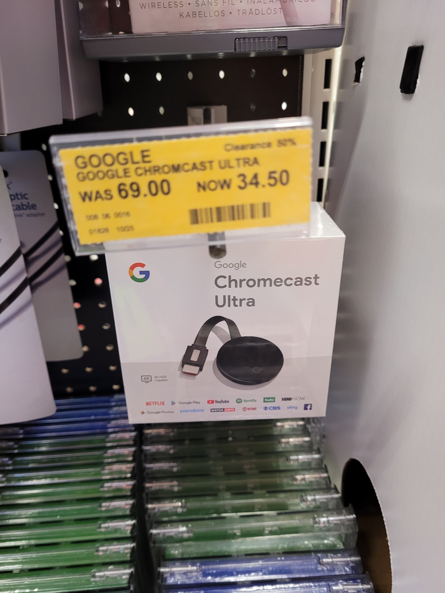 Google Chromecast Ultra $34.50 at Target in-store YMMV clearance