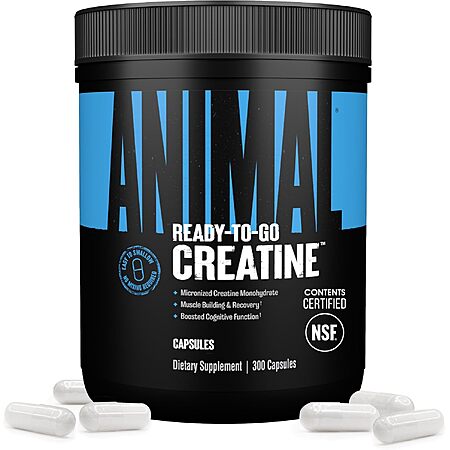 Animal Creatine Monoydrate Powder Capsules for Men & Women | 300 Count $17.25 or less with S&S