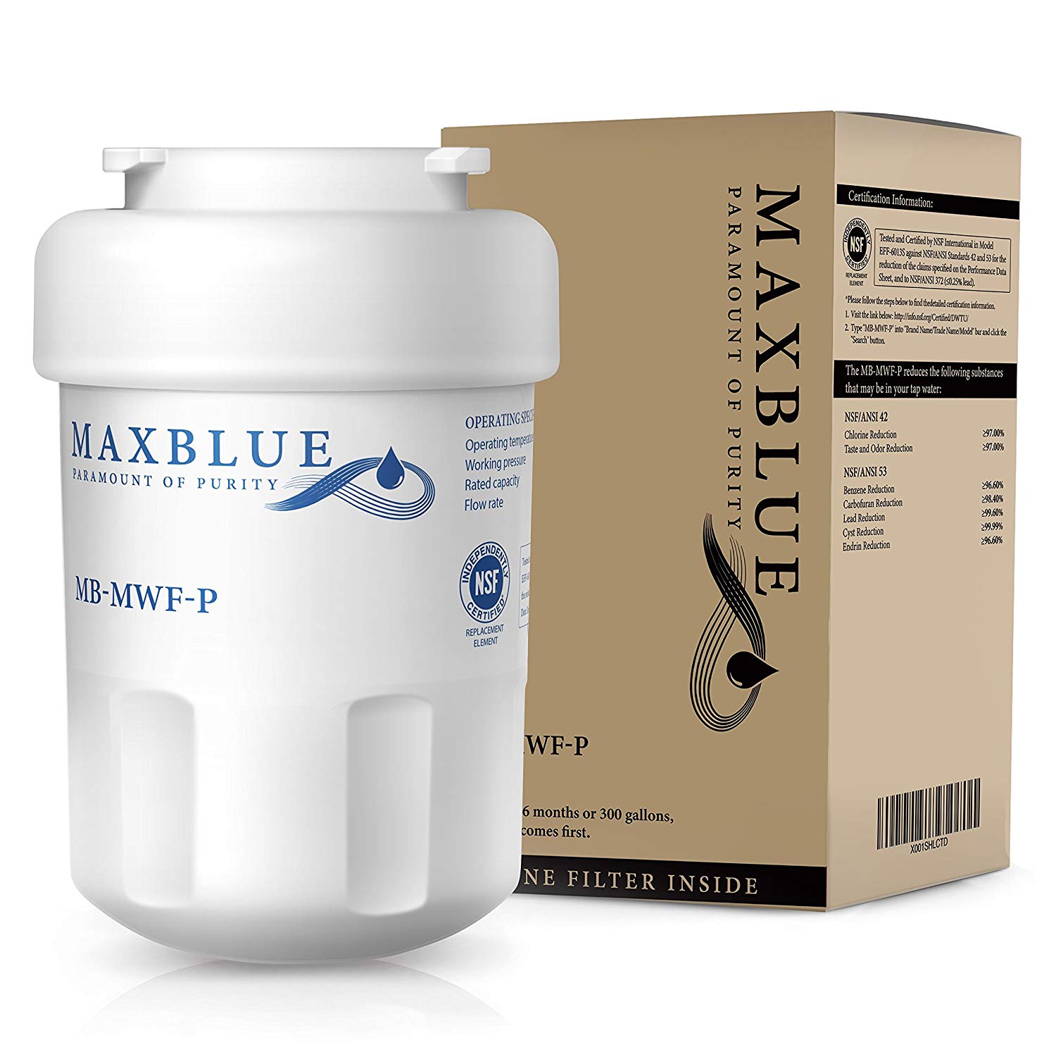 Refrigerator Water Filter, Compatible with GE Smartwater, Mwfa, Mwfp, Gwf, Gwfa, Kenmore 9991, 46-9991, 469991 $9.99 shipped