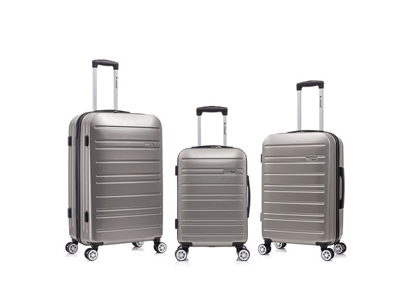 3 Piece Rockland Irvine Hardside Spinner Wheel Luggage Set 3 Colors 70 Free Shipping w Prime
