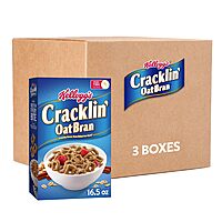 3-ct 16.5-oz Kellogg's Cracklin' Oat Bran Breakfast Cereal