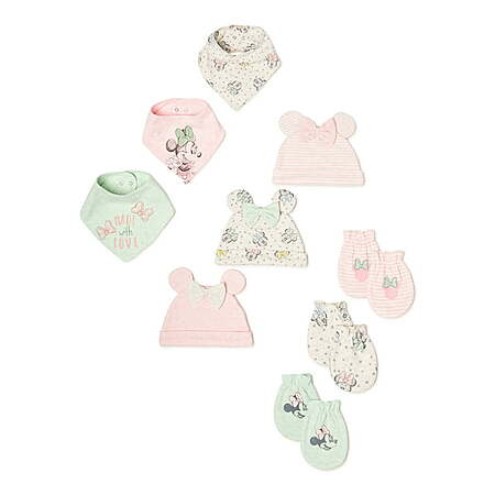 Babyhug Disney Cap Mittens & Booties Set With Minnie Mouse Graphics - Green main image 0