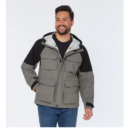 Duluth Trading Co. Men's No-Rainer Waterproof Jacket (Mercury/Jet Black ...