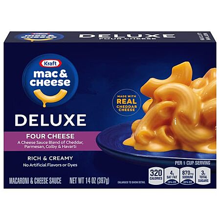 2-Packs 14-Oz Kraft Deluxe Mac & Cheese BOGO 50% Off (Four Cheese or Original) $3.47 w/ S&S + Free Shipping w/ Prime or on $35+