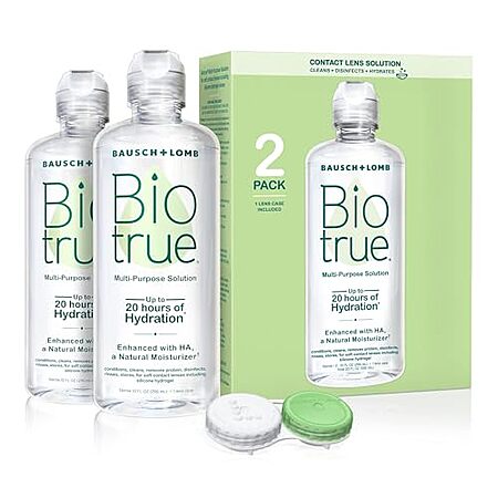 2-Pack 10-Oz Biotrue Contact Lens Solution + Case $10.14 w/ S&S + Free Shipping w/ Prime or on $35+
