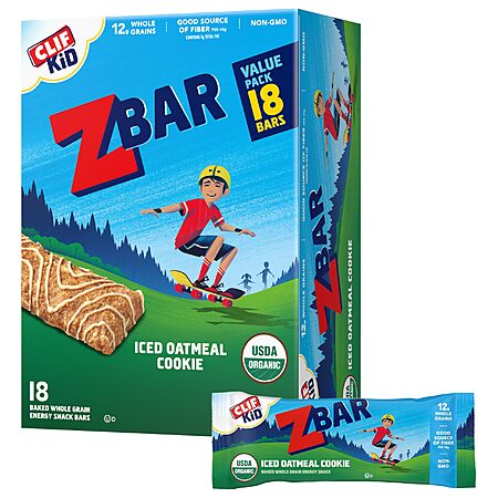 18-Pack Clif Kid ZBars Soft Baked Snack Bars (Iced Oatmeal Cookie) $11.07 w/ S&S + Free Shipping w/ Prime or on $35+